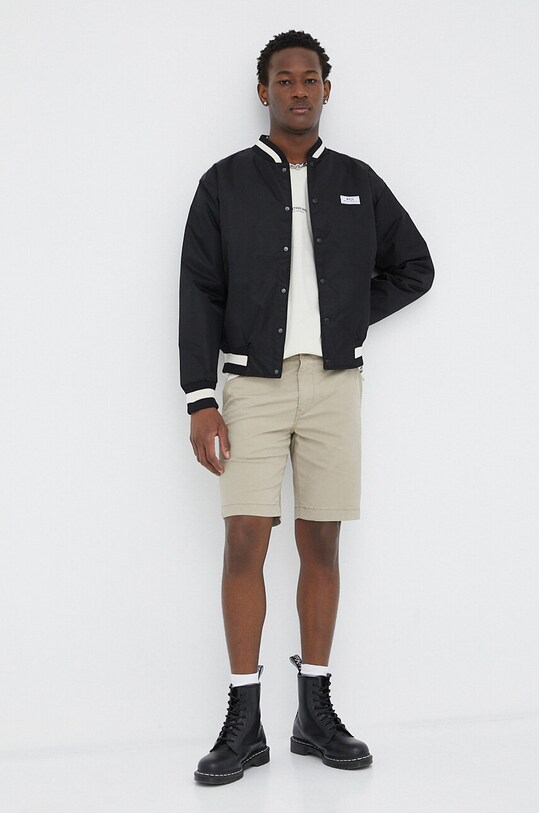 Μπουφάν bomber The Mercer Brand MEAP231010 μαύρο SS23