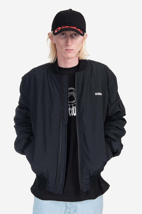 032C kurtka bomber The Grosse Freiheit SS23.W.4010 czarny SS23