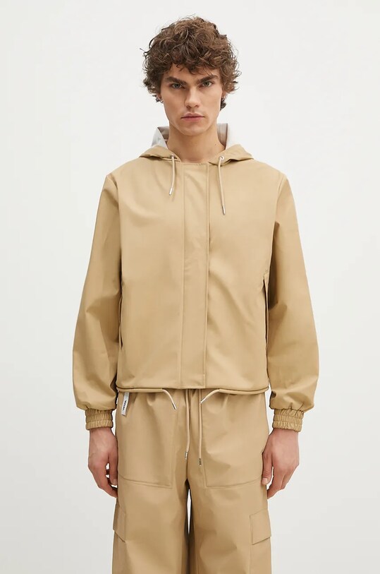 Rains rain jacket with beige 18040