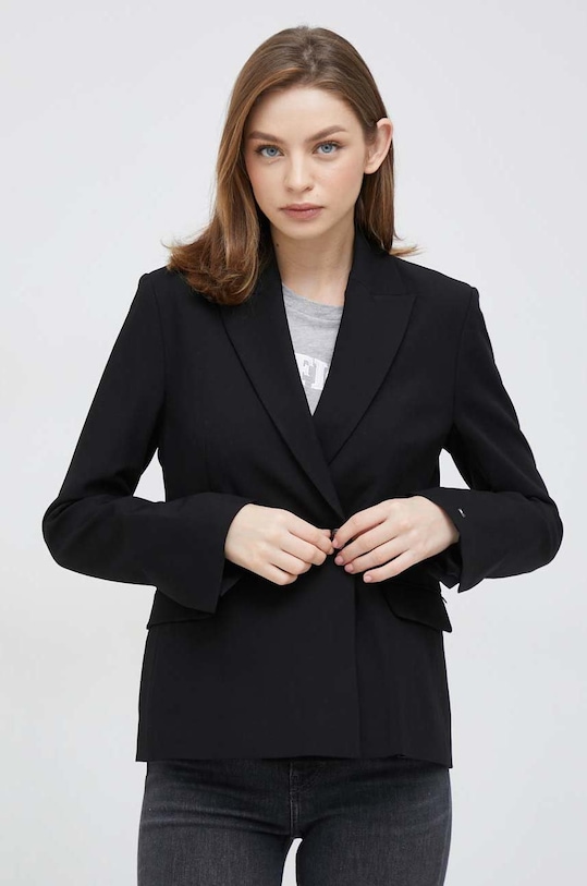 Tommy Hilfiger marynarka tkanina czarny WW0WW36930.PPYX