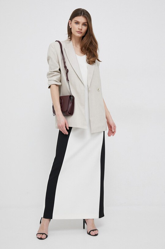 Льняний жакет Calvin Klein K20K205225.PPYX бежевий SS23