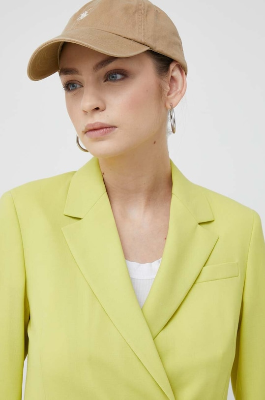 Шерстяной пиджак PS Paul Smith зелёный W2R.246J.K30408