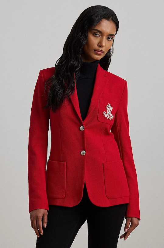 Σακάκι Lauren Ralph Lauren ύφασμα κόκκινο 200797305