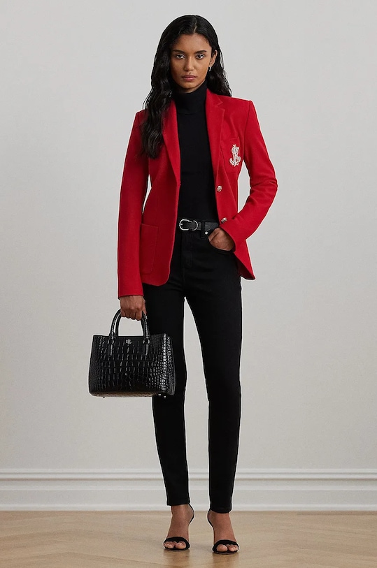 Odzież Lauren Ralph Lauren marynarka 200797305 czerwony