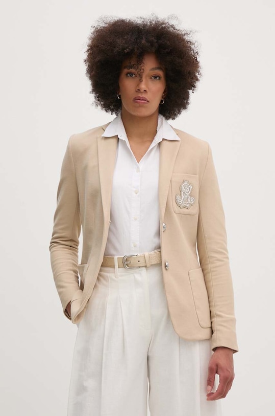 Lauren Ralph Lauren marynarka tkanina beżowy 200797305