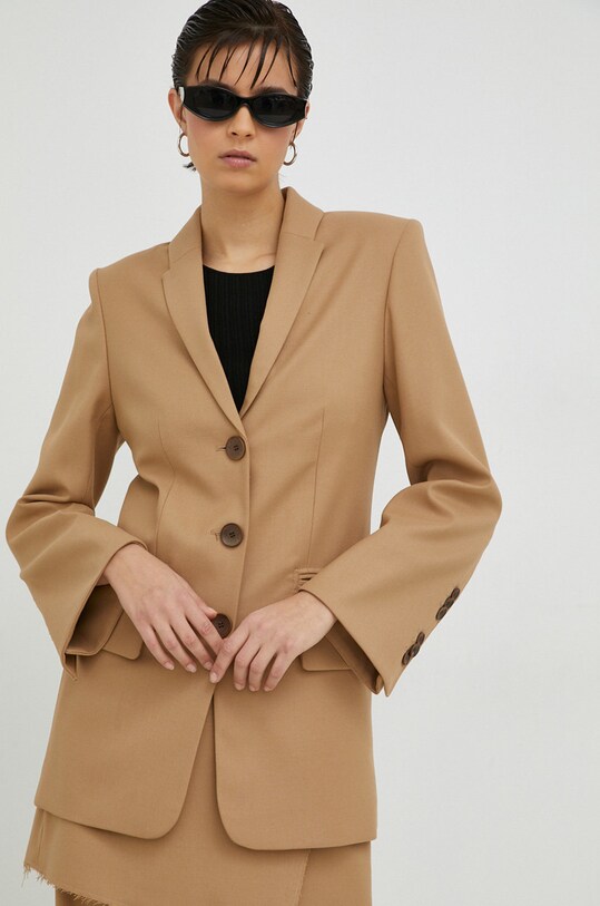 Піджак By Malene Birger з підкладкою бежевий Q71447003