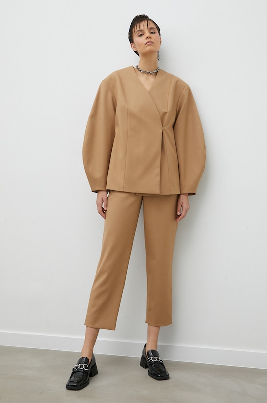 By Malene Birger marynarka Q71447004 beżowy SS23
