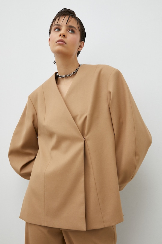 By Malene Birger marynarka beżowy Q71447004