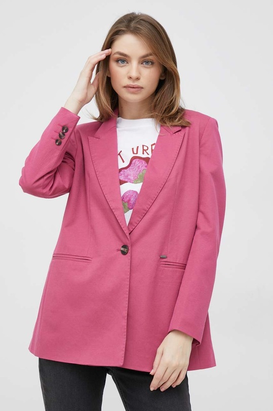 Pepe Jeans marynarka Phoebe tkanina różowy PL402141.371