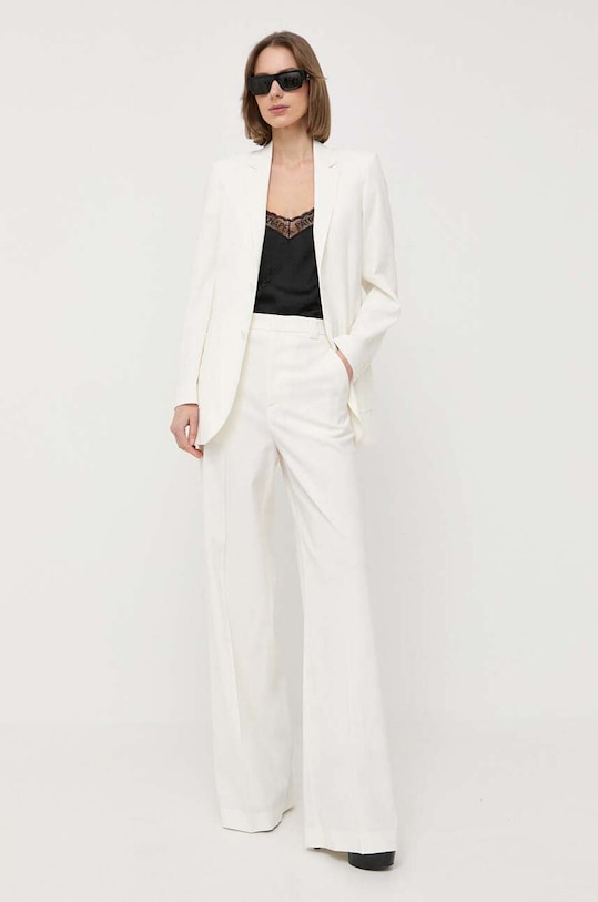 Red Valentino marynarka z domieszką wełny 2R3CEA65WBP beżowy SS23