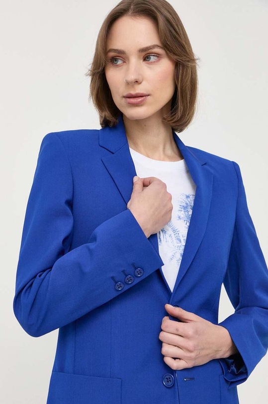 Піджак з домішкою вовни Red Valentino без підкладки блакитний 2R3CEA65WBP