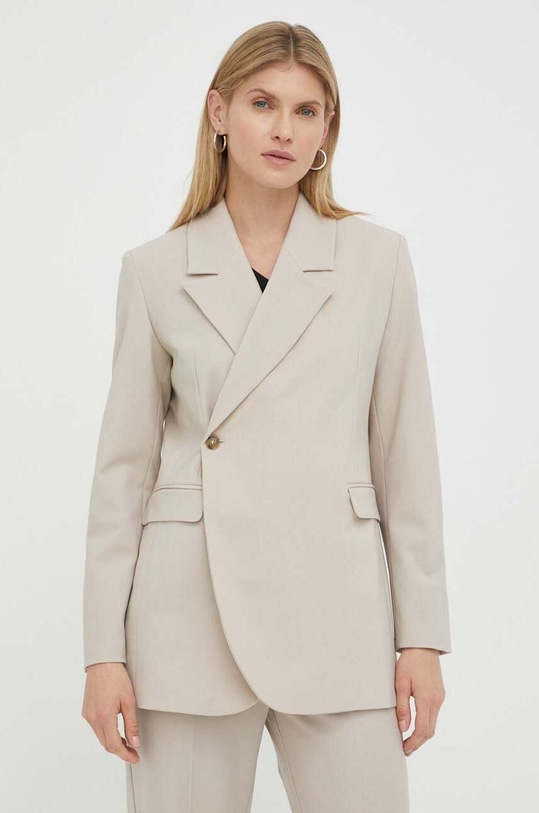 Μπλέιζερ με μίγμα μαλλιού Herskind Lilith Blazer 4755878 μπεζ SS23