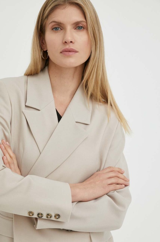 Μπλέιζερ με μίγμα μαλλιού Herskind Lilith Blazer μπεζ 4755878
