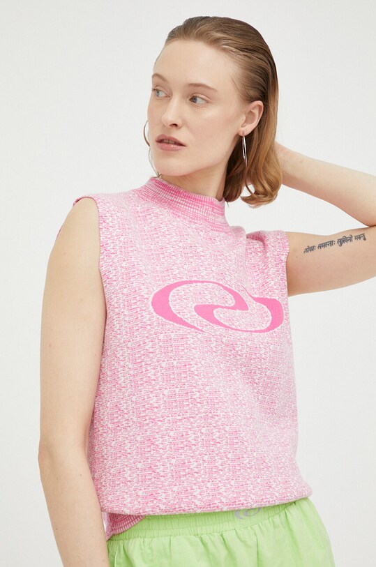 Résumé sweter z domieszką kaszmiru różowy 16990941