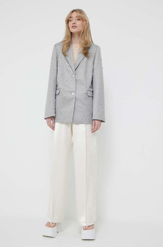 Stine Goya marynarka z domieszką wełny SG4753 szary SS23