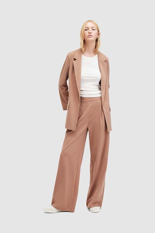 AllSaints marynarka WT017Y brązowy