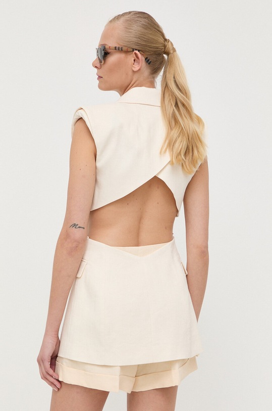 Oblečenie Ľanová vesta Patrizia Pepe 2S1451.A268 béžová