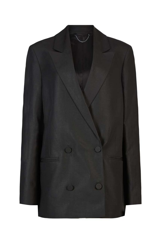 AllSaints marynarka z domieszką lnu PETRA BLAZER WT003Y