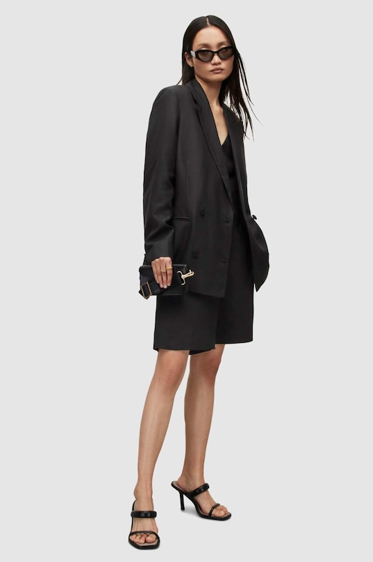 AllSaints marynarka z domieszką lnu PETRA BLAZER WT003Y