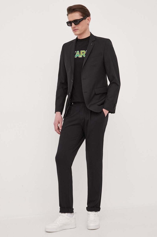 Vlněná bunda Karl Lagerfeld 531083.155200 černá SS23