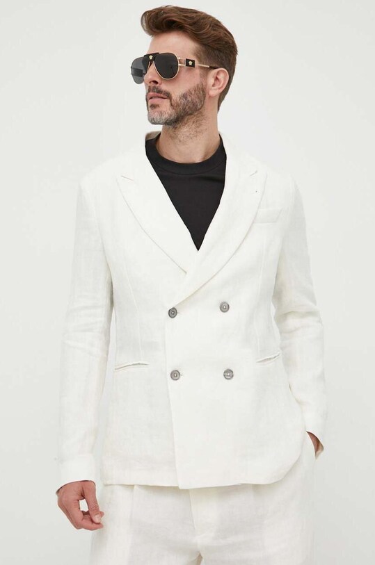 Emporio Armani smoking in lino D41V46.D1515 beige SS23