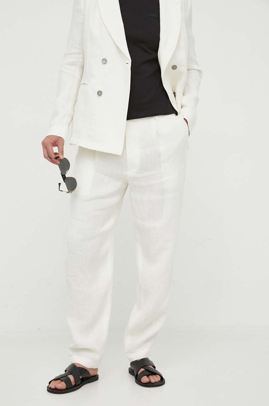 Abbigliamento Emporio Armani smoking in lino D41V46.D1515 beige