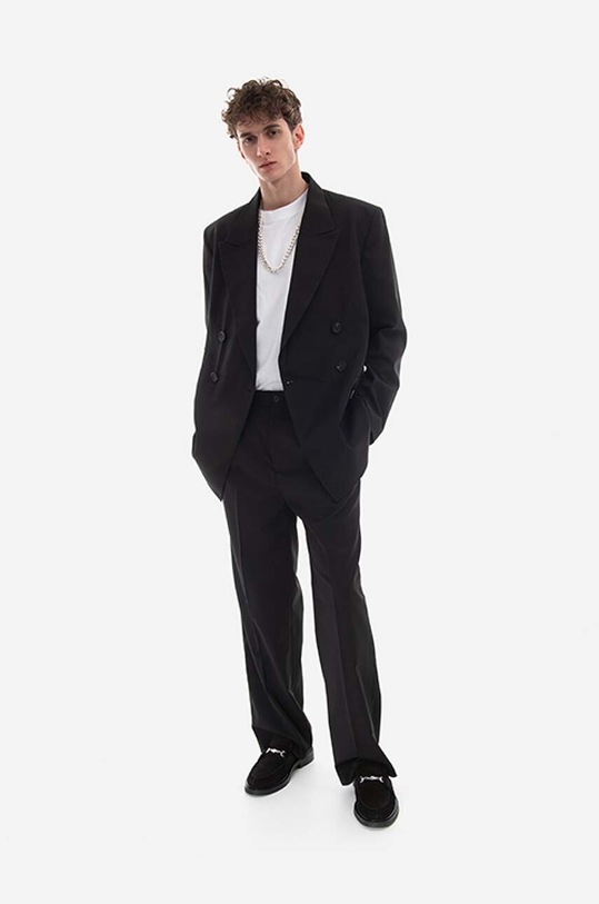 Han Kjøbenhavn wool blend jacket Boxy Suit Blazer M.131133 black SS23