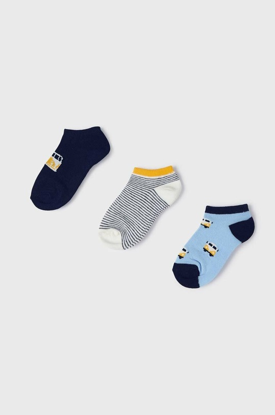 Mayoral skarpetki dziecięce 3-pack skarpetki krótkie granatowy 10464.5H.SKARPETKI