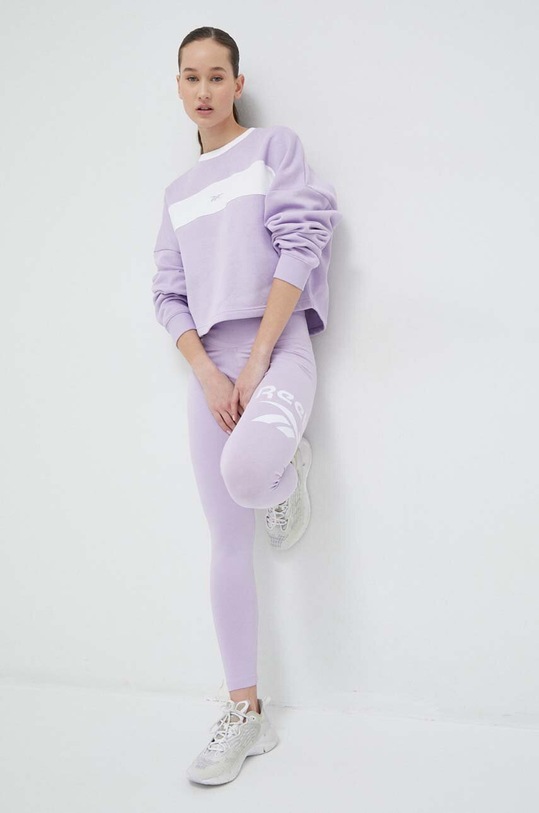 Reebok legginsy IC1262 fioletowy SS23