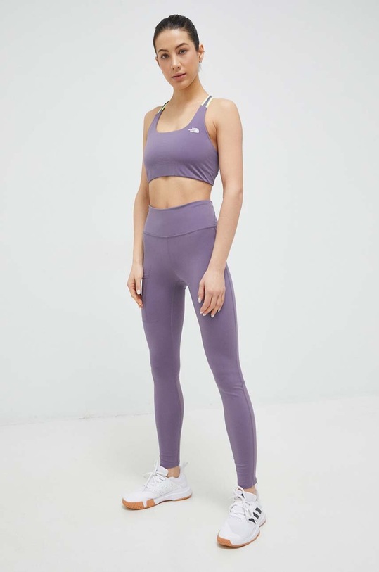 The North Face legginsy sportowe Movmynt NF0A5J71RK41 fioletowy SS23