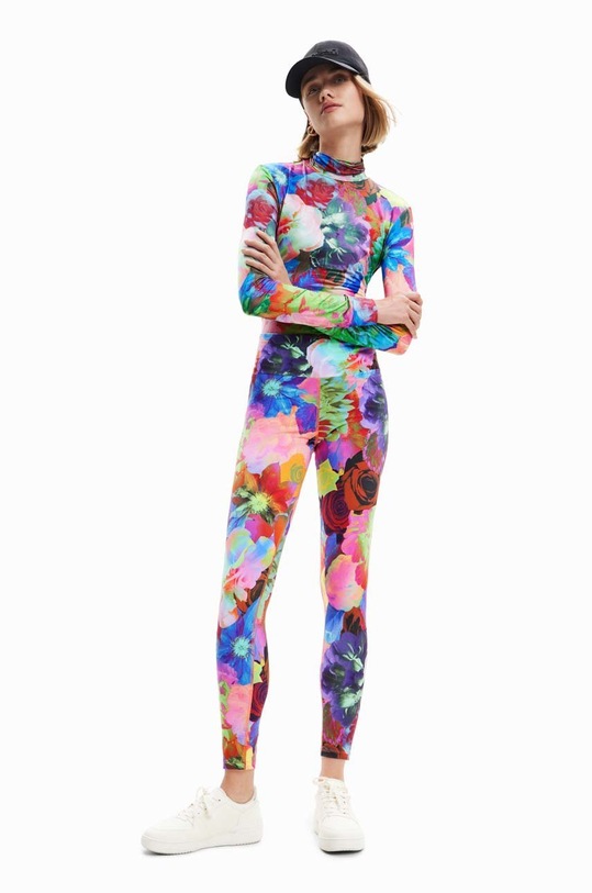 Desigual legginsy wzorzyste multicolor 23SWKK07