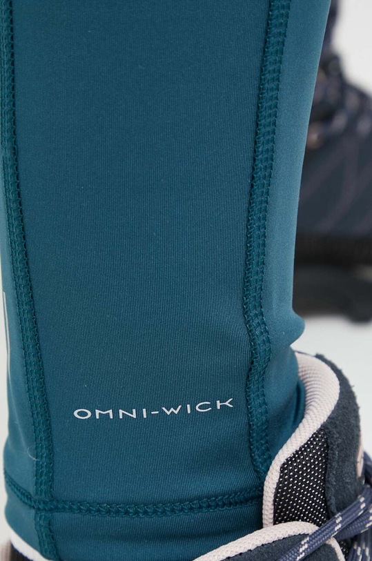 Columbia legginsy sportowe Windgates 2037191 turkusowy