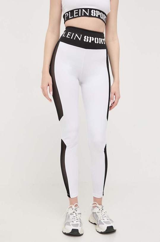 PLEIN SPORT legginsy PACC.WJT1717.STE003N biały SS23