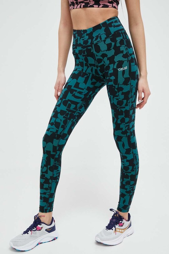 Casall leggins de antrenament tricotaj verde 21501
