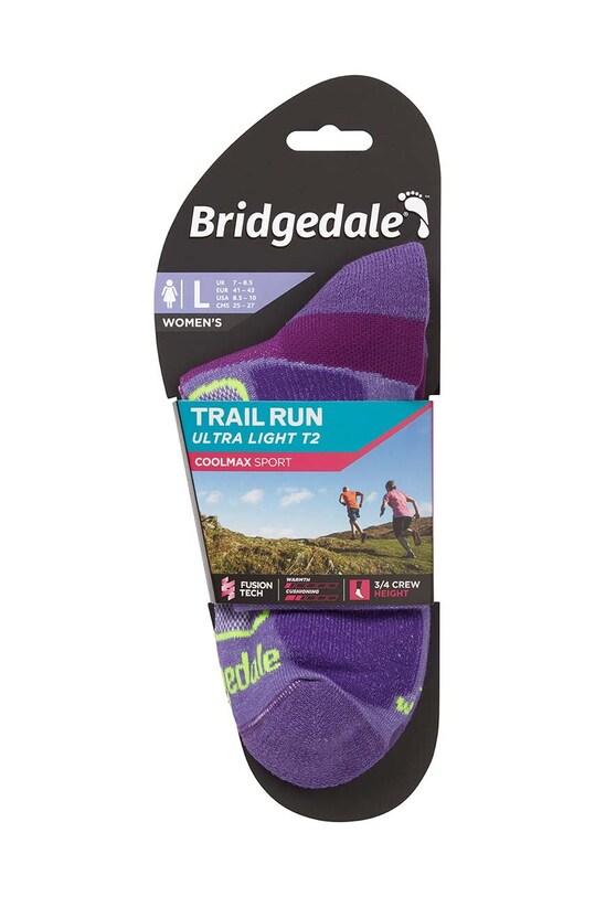 Одежда Носки Bridgedale Ultralight T2 Coolmax Sport 3/4 710206 фиолетовой