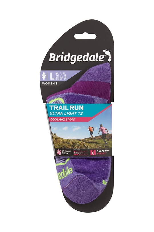Îmbrăcăminte Bridgedale șosete Ultralight T2 Coolmax Sport 3/4 710206 violet