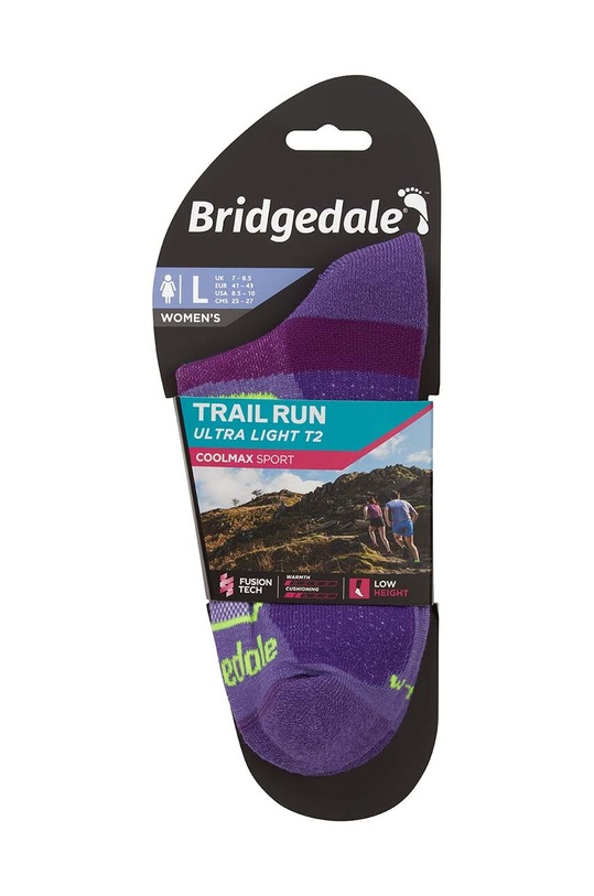 Îmbrăcăminte Bridgedale șosete Ultralight T2 Coolmax Low 710258 violet