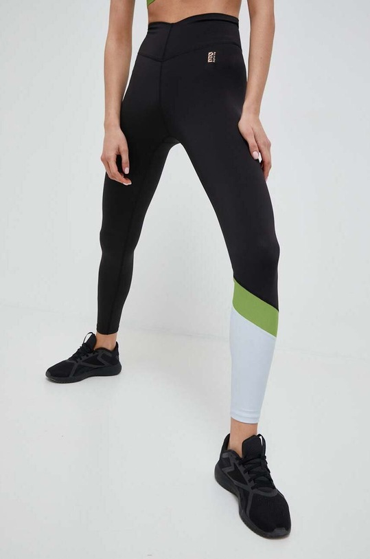 P.E Nation leggins de antrenament Sprint Time tricotaj negru 23PE2G037