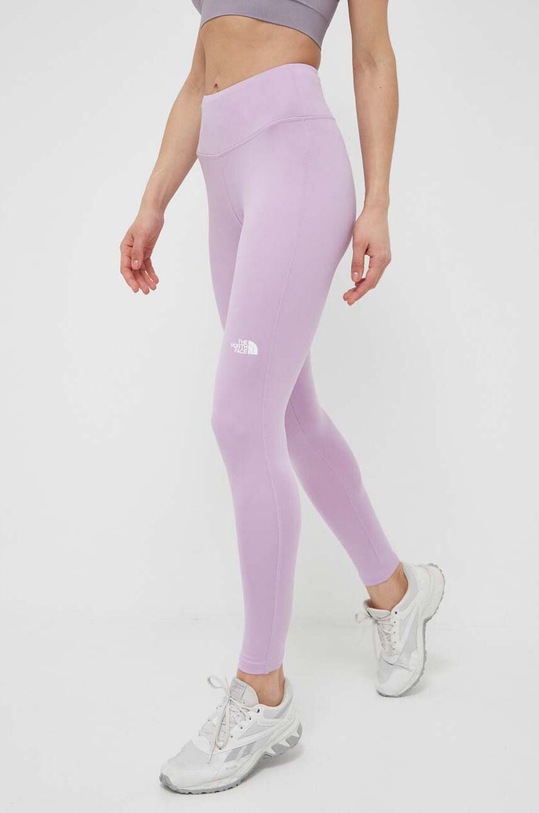 The North Face legginsy z elastanem fioletowy NF0A556NHCP1