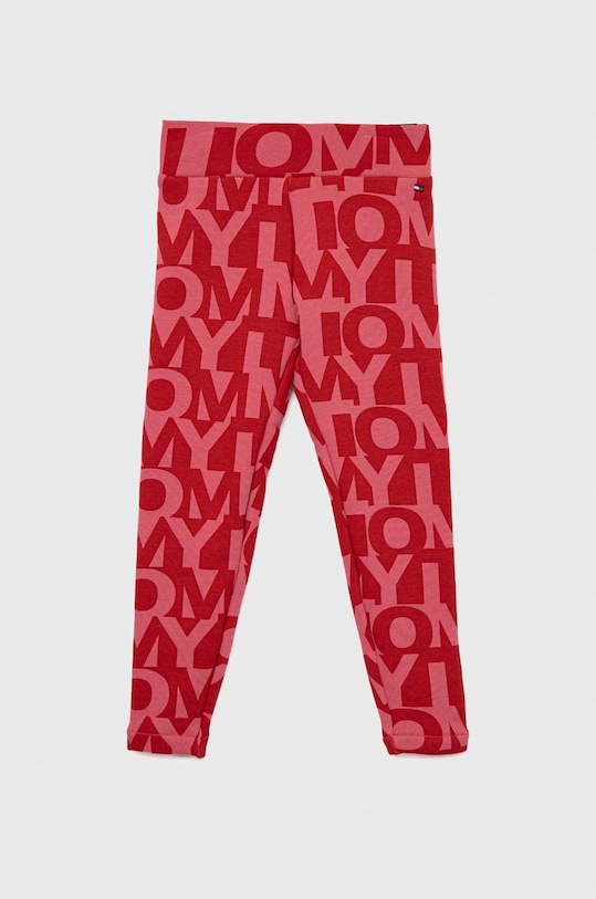 Tommy Hilfiger legginsy dziecięce wzorzyste różowy KG0KG07123.PPYX