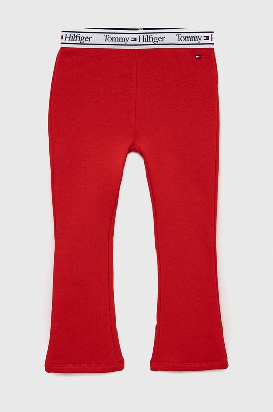 Tommy Hilfiger legginsy dziecięce z elastanem czerwony KG0KG07065.PPYX
