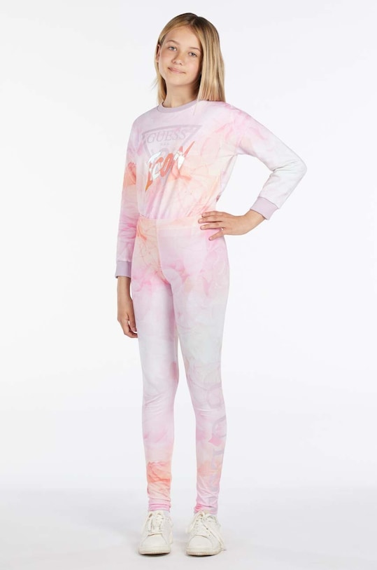 Guess legginsy dziecięce z elastanem różowy J3RB01.J1313.PPYX