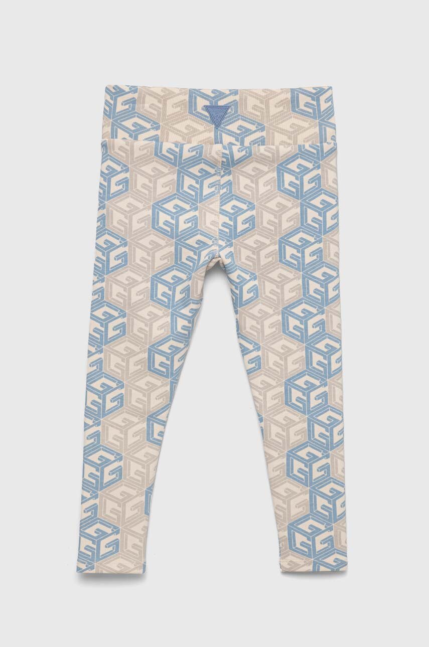 Guess legginsy dziecięce wzorzyste beżowy J3GB05.KBP41.PPYX
