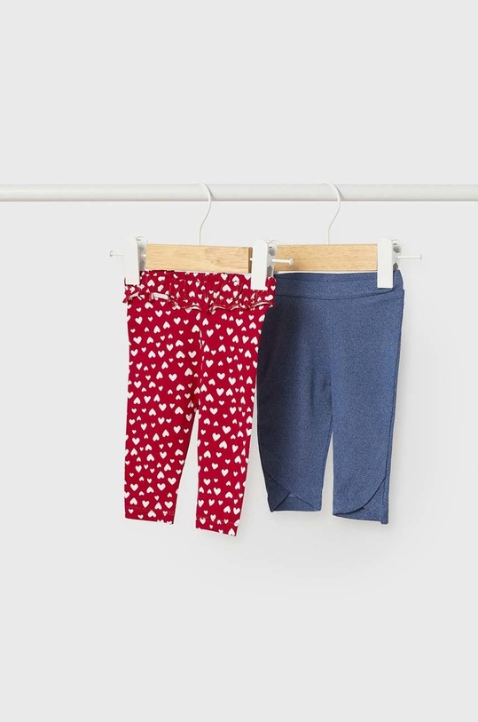 Mayoral Newborn legginsy niemowlęce 2-pack wzorzyste multicolor 1761.2V.NEWBORN