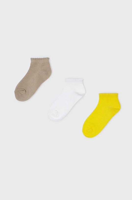 Dětské ponožky Mayoral 3-pack dlouhé ponožky žlutá 10470.6D.SKARPETKI