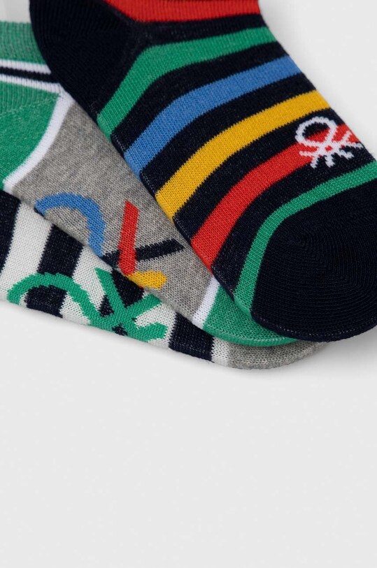 Детски чорапи United Colors of Benetton (3 броя) 6AO30701M.G.SEASONAL тъмносин SS23