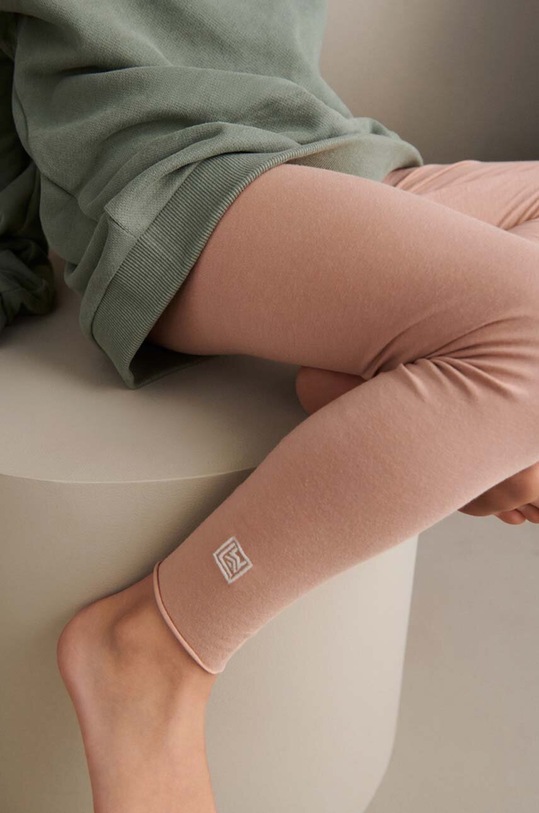 Liewood legginsy dziecięce dzianina beżowy LW17632