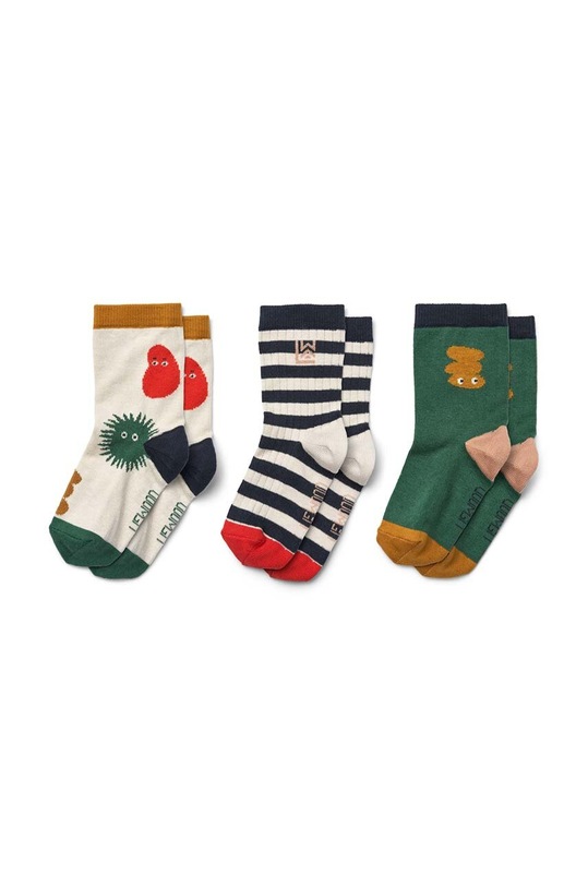 Liewood sosete copii 3-pack sosete scurte bej LW15118