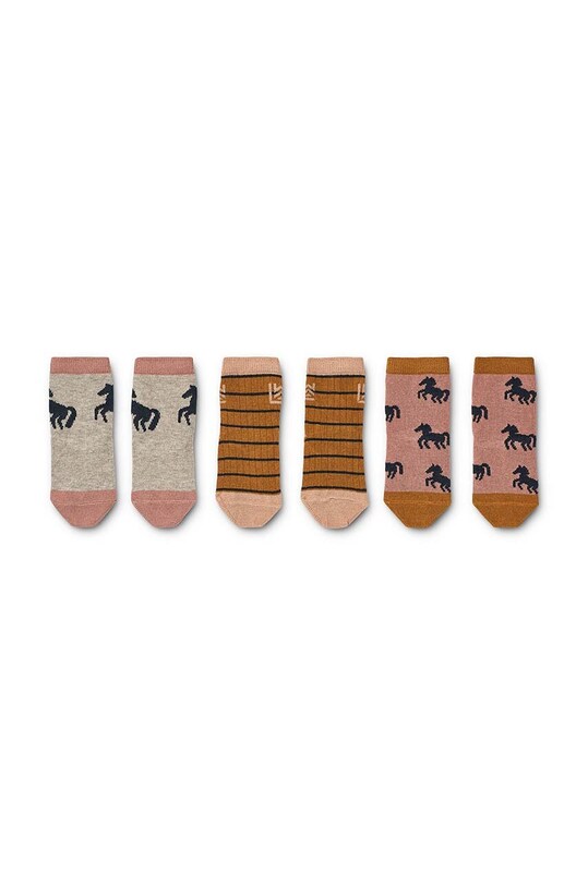 Дитячі шкарпетки Liewood 3-pack LW15118 рожевий AW24