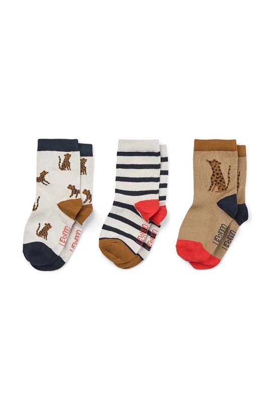 Liewood sosete copii 3-pack sosete scurte bej LW15118
